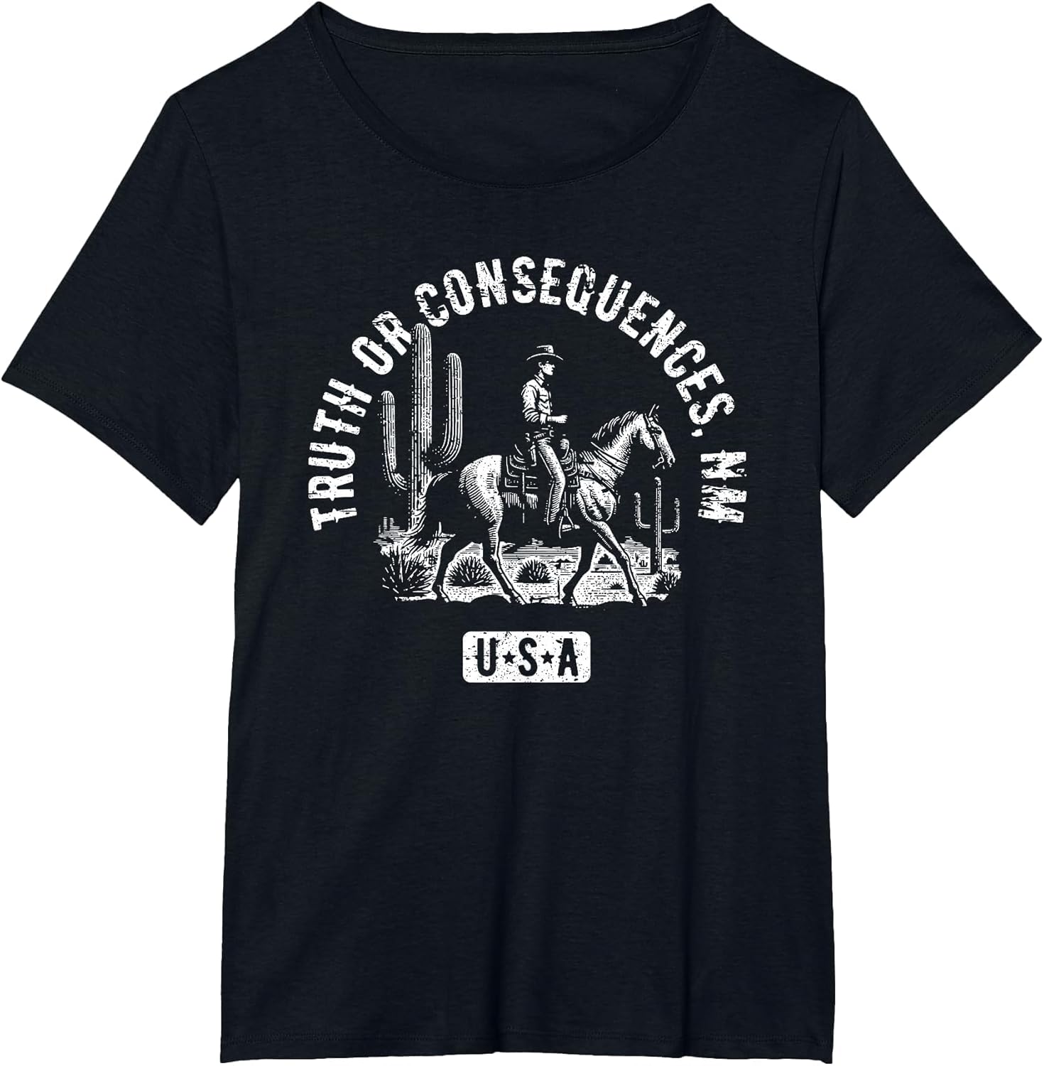 Truth or Consequences NM USA Cowboy Horse Distressed Design