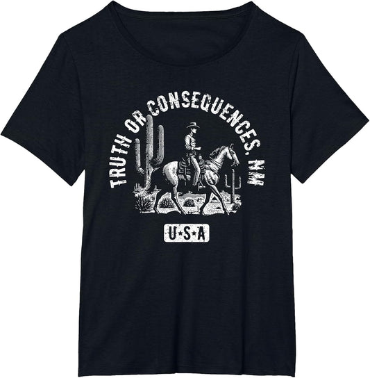 Truth or Consequences NM USA Cowboy Horse Distressed Design