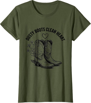 Dusty Boots Clean Heart Western Country Design