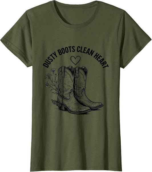 Dusty Boots Clean Heart Western Country Design