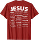 Jesus is King Names of God Hebrew Jesus Christian (On Back)