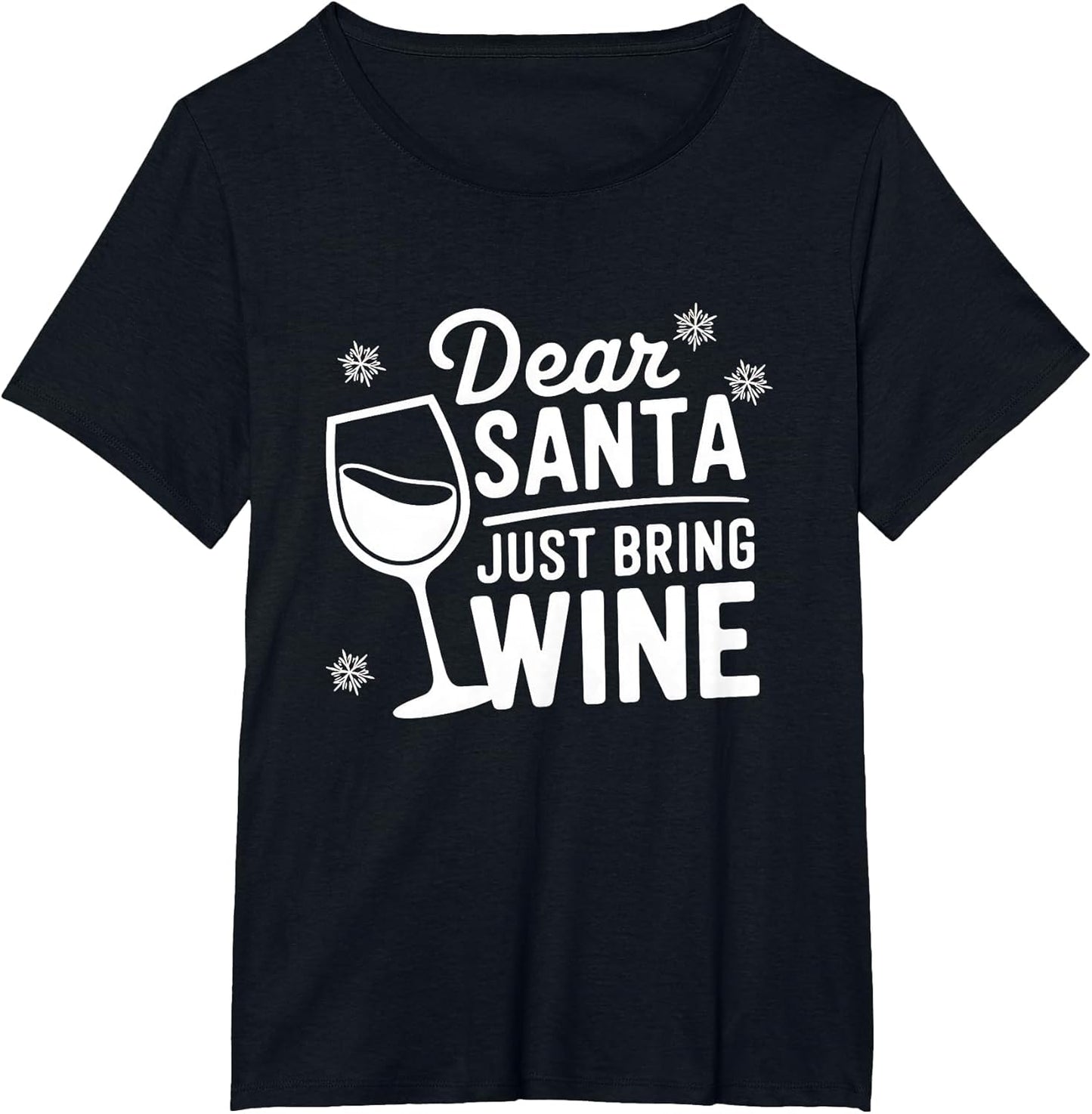 Dear Santa Just Bring Wine Christmas Funny Wine Glass
