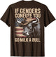 If Genders Confuse You Go Milk A Bull USA Flag (on Back)
