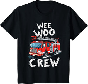 Funny Fire Truck Wee Woo Crew Firetruck Lover Men Women Kids