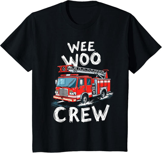Funny Fire Truck Wee Woo Crew Firetruck Lover Men Women Kids
