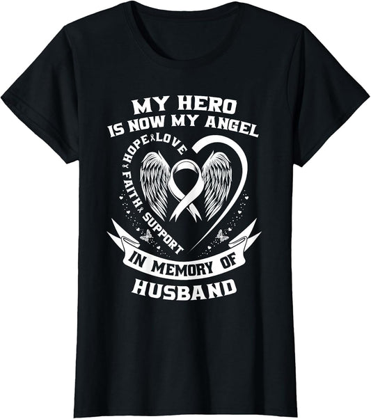in Memory of My Husband Lung Cancer Awareness Wings Memorial