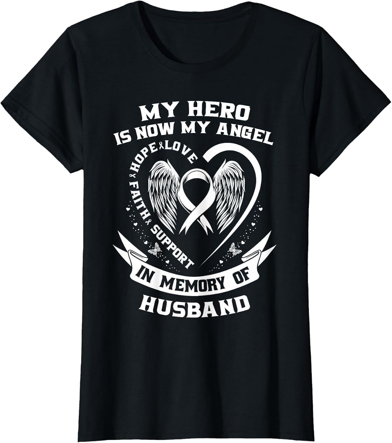 in Memory of My Husband Lung Cancer Awareness Wings Memorial