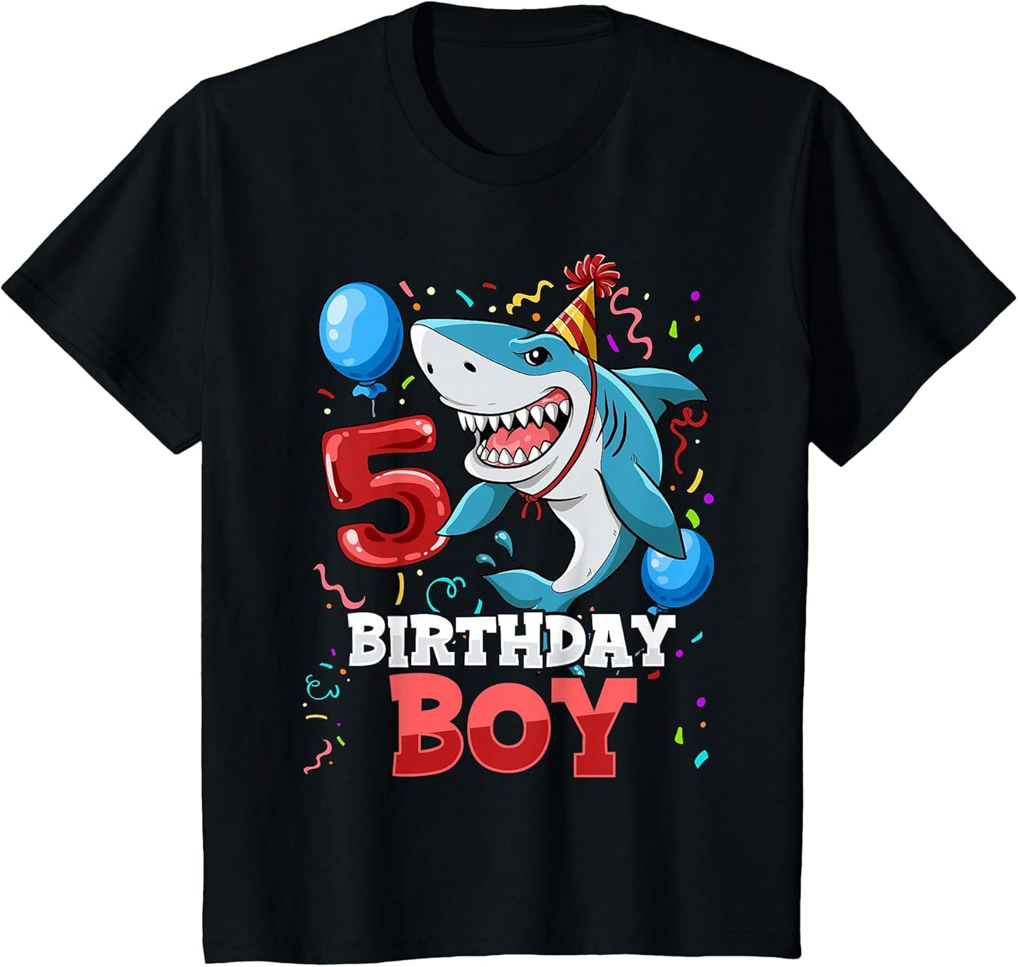 Kids Shark 5th Birthday Boy