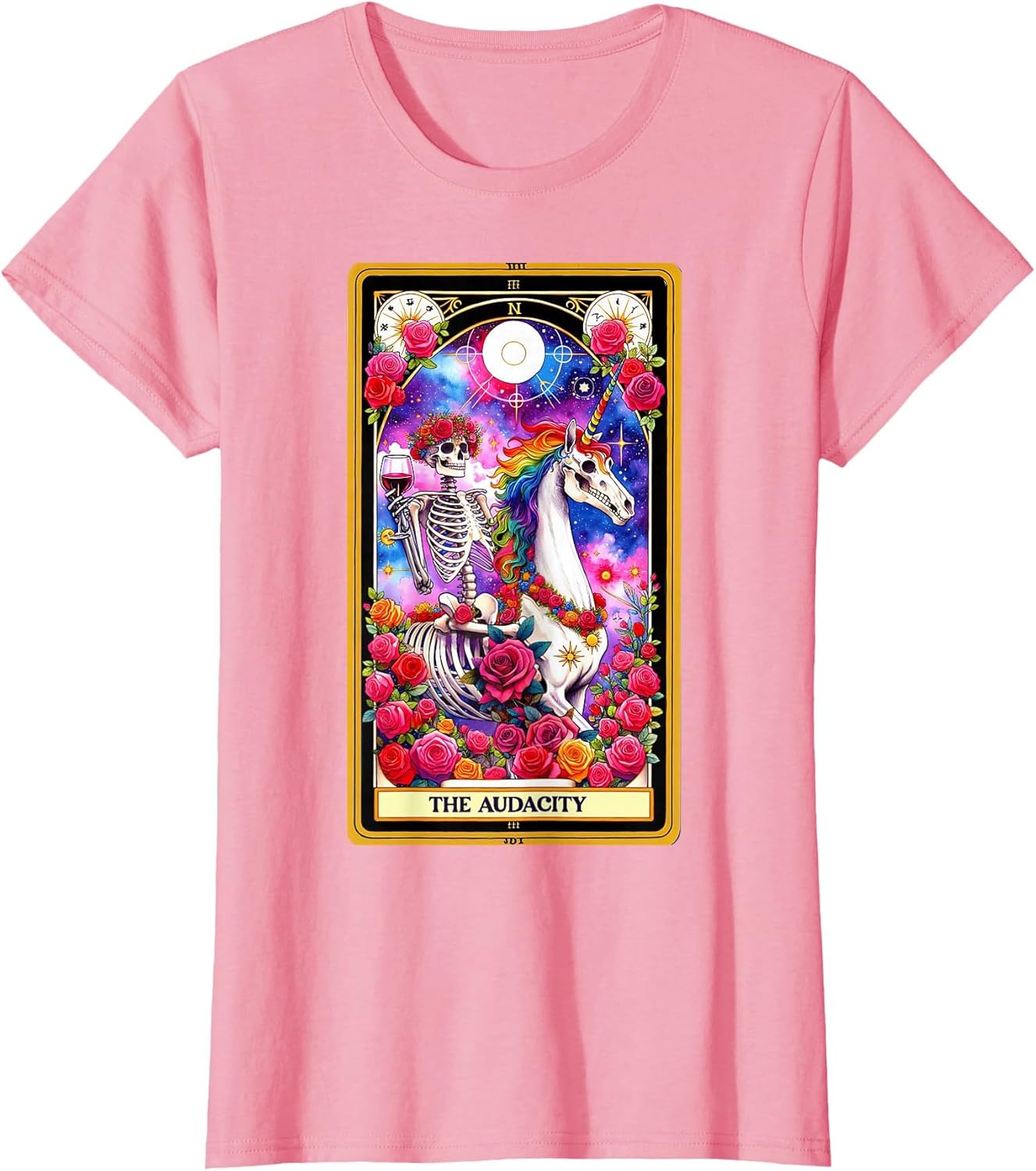 The Audacity Tarot Card Skeleton Skelly Unicorn Wine Women