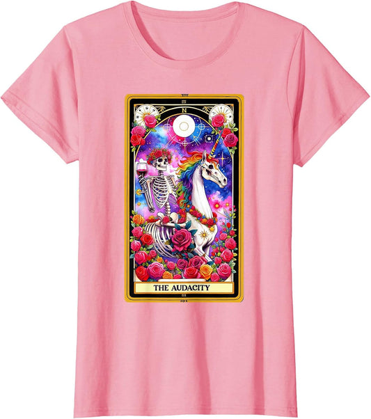 The Audacity Tarot Card Skeleton Skelly Unicorn Wine Women