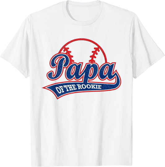 Funny Retro Baseball Papa of The Rookie