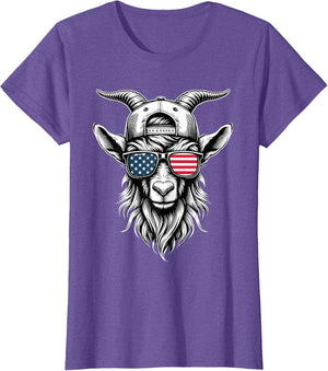Goat Farm Patriotic Farmer 4th of July USA American Flag