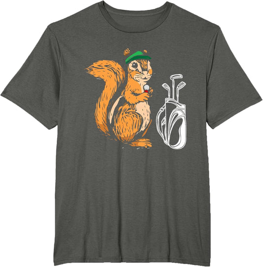 Squirrel Who is Playing Golf - Golfer Squirrel Golf Player