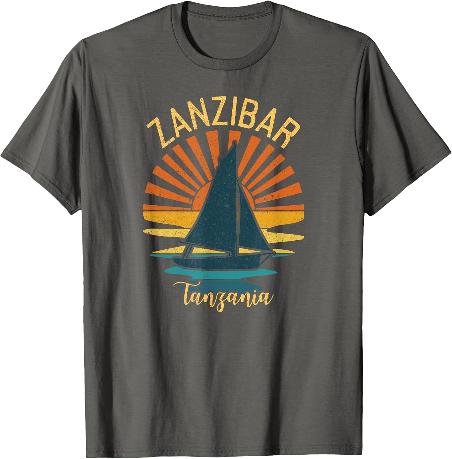 Vintage Zanzibar Tanzania Africa Sunset Sailing