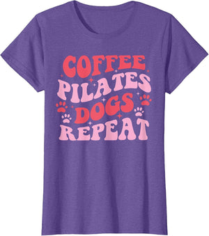 Coffee Pilates Dogs Repeat - Pilates Fitness Workout