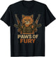 Funny Army Cat with Gun Soldier Fighter Kitty Paws of Fury