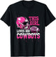 This Girl Loves Her Cowboys Football Leopard Pink Helmet