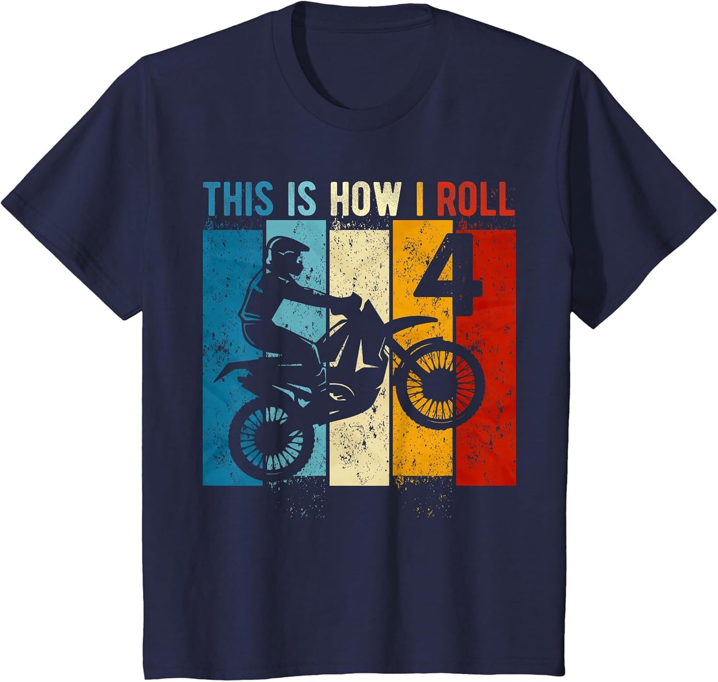 Kids 4 Year Old Birthday Boy Motocross 4th Birthday Dirt Bike