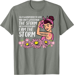 I Am The Storm Rosie Riveter Breast Cancer Awareness Women