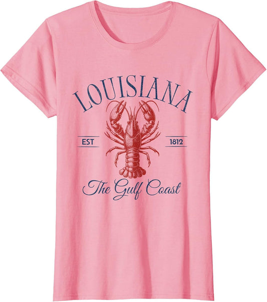 Louisiana EST 1812 Crawfish Retro Trendy Fisherman Aesthetic