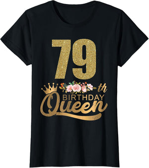 Queen Birthday 79th Crown Birthday Party 79 Year Old Floral