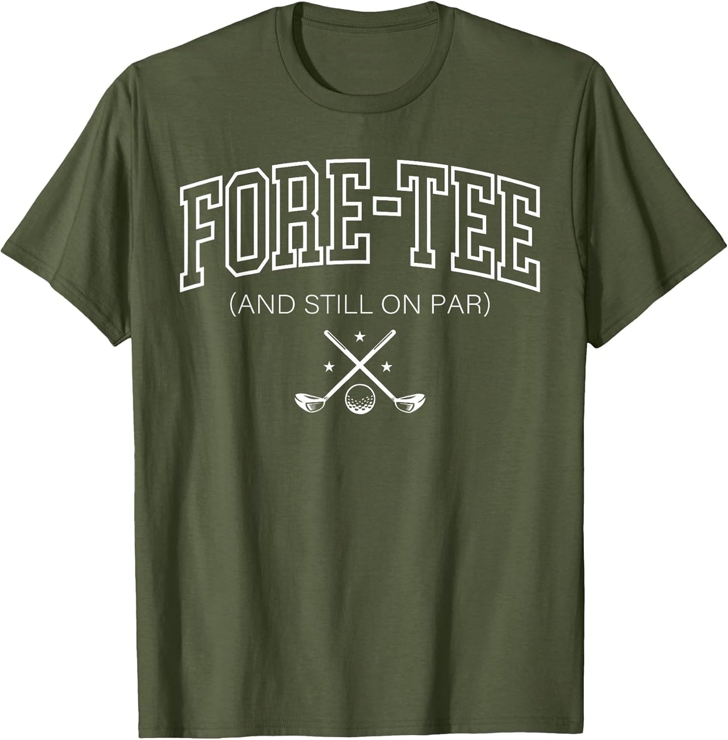 Retro Fore- and Still On Par Golf 40th Birthday Golfer