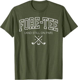 Retro Fore- and Still On Par Golf 40th Birthday Golfer