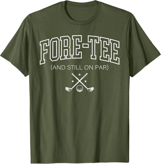 Retro Fore- and Still On Par Golf 40th Birthday Golfer