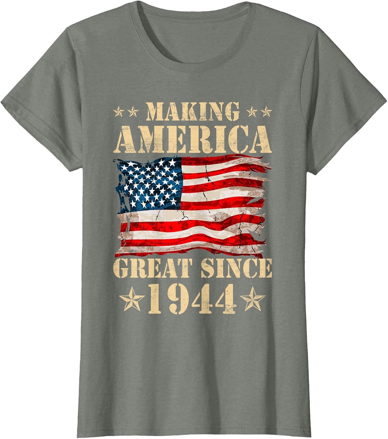 Vintage Making America Flag Great Since 1944 Birthday Party