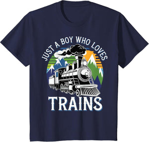 Kids Just A Boy Who Loves Trains
