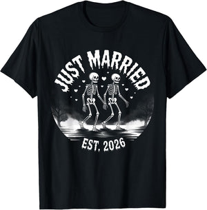 Just Married Skeleton Couple Est. 2026