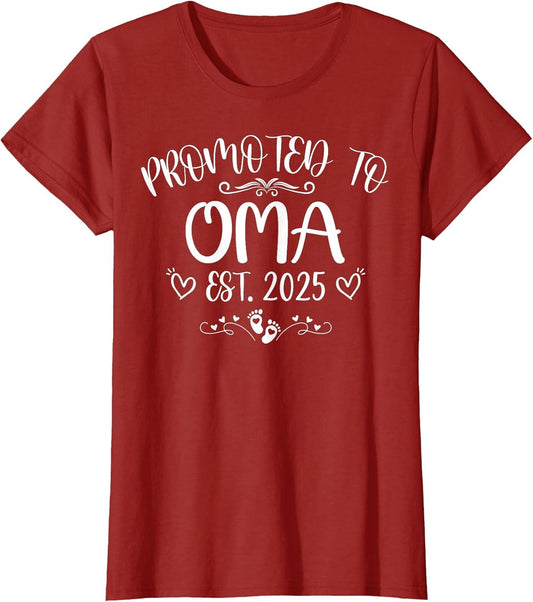 Promoted to Oma Est 2025 Soon to Be Mom Mother's Day