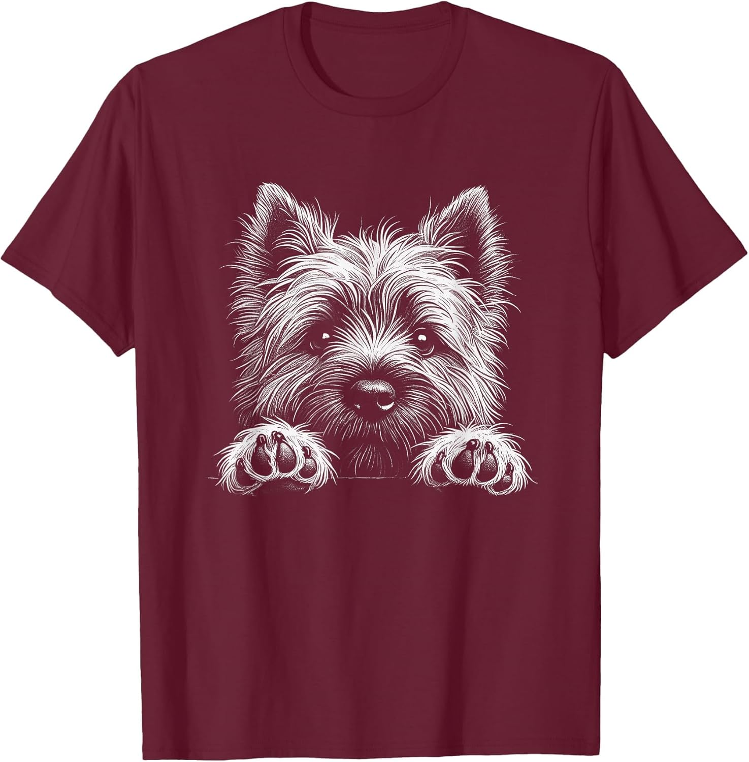 Cairn Terrier Dog Peeking Art Design