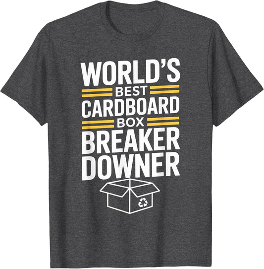 Funny Cardboard Box Breaker Downer Sarcastic Recycling Hero