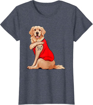 Funny Golden-Retriever Dog I Love Mom