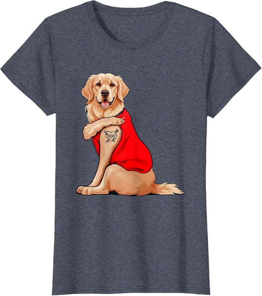 Funny Golden-Retriever Dog I Love Mom