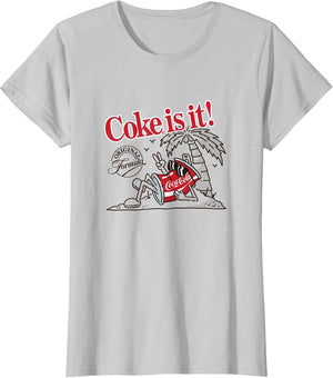 Coca-Cola Original Formula Coke Is It! Beach Retro Cartoon