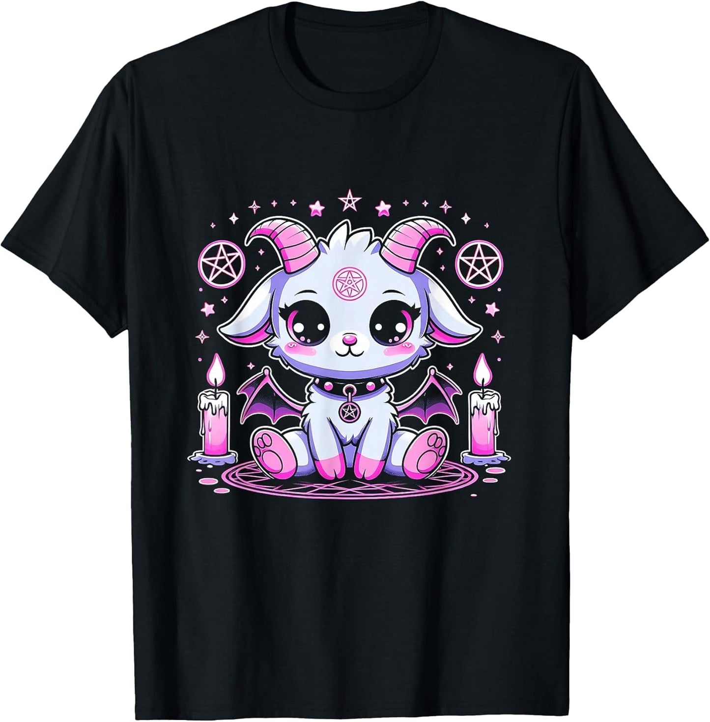 Kawaii Pastel Goth Cute Creepy Pentacle Baphomet Halloween