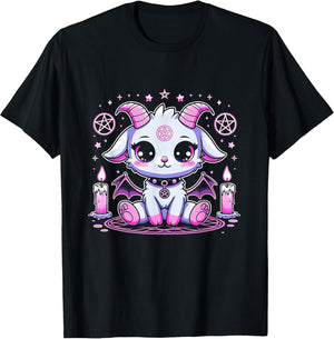 Kawaii Pastel Goth Cute Creepy Pentacle Baphomet Halloween