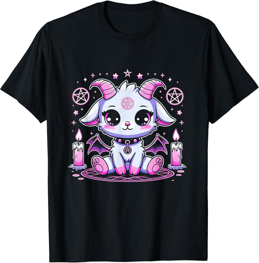 Kawaii Pastel Goth Cute Creepy Pentacle Baphomet Halloween