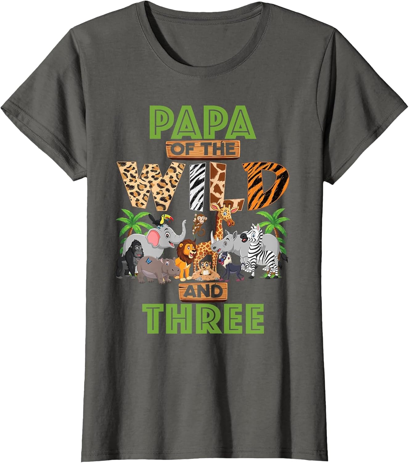 3rd Birthday Zoo Safari Jungle Papa of The Wild and Three