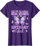 Great Grandma of The Birthday Girl Butterfly Family Matching