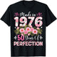 50 Year Old Made in 1976 Floral 50th Birthday Women
