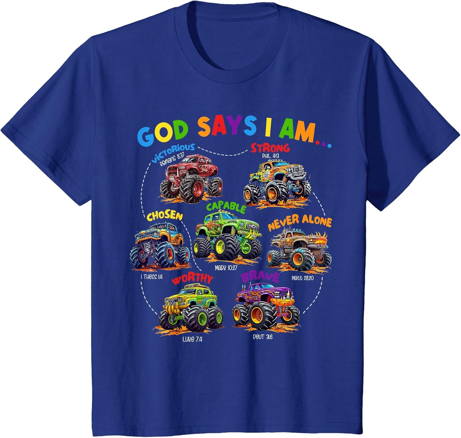 God Says I Am Monster Truck Bible Verse Religious Christian