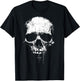 Skull Grunge Black White Art Graphic Women Men