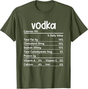 Vodka Nutrition Facts Thanksgiving Funny Drinking Costume