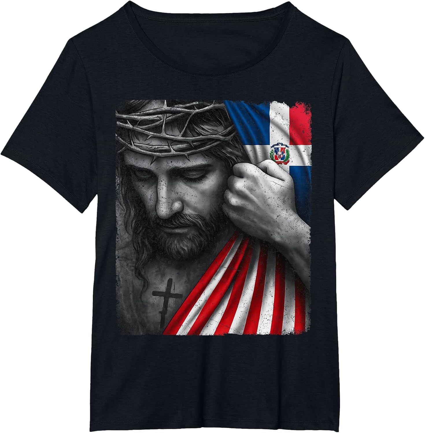 Jesus Faith Cross Crown America Dominican Republic Heritage