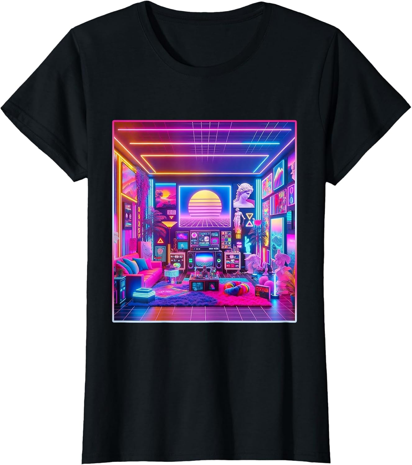 Vaporwave Aesthetic Style Shirt 80s 90s Retro Colorful Room