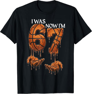 I was 6 Now I'm 7 Funny Basketball 6 7 Birthday Boys Girls