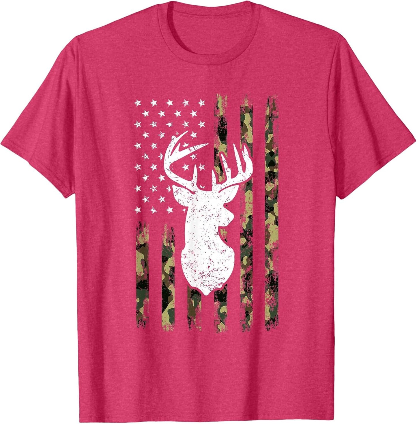 Hunting Shirt American Camouflage Flag Deer Silhouette